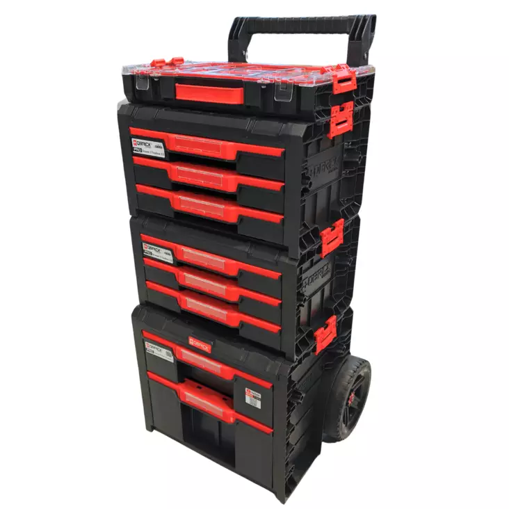 Qbrick System PRO Pakkitorni renkailla ja 8-laatikolla ja lokerikolla - Työkalupakit - 0020413 - 1