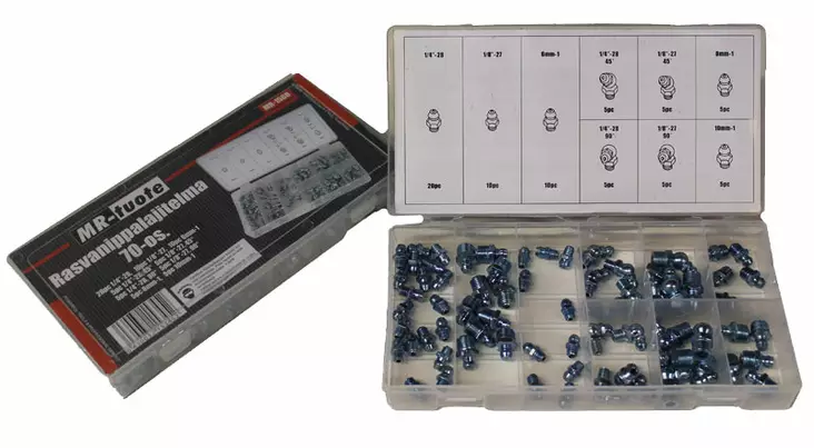 Rasvanippalajitelma 70-os. - Rasvaprässit ja tippakannut - 0006503 - 1