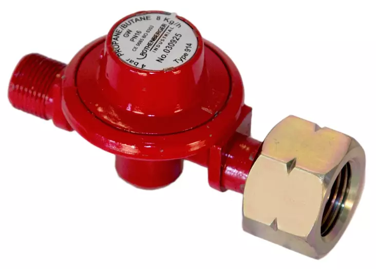 Rothenberg Korkeapainesäädin KV 4 bar DIN kombi - 3/8"LH - Nestekaasutarvikkeet - 0015863 - 1