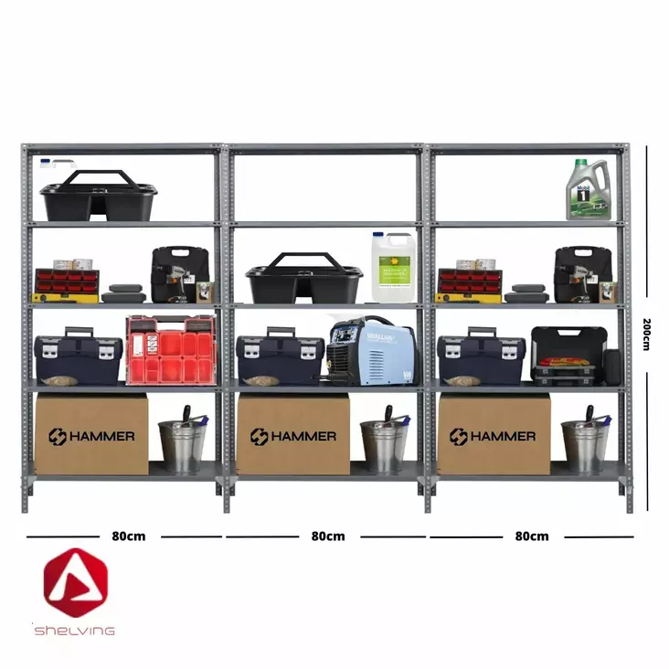 Shelving varastohylly 200x240x40cm 3-modulia - Varastohyllyt - 0016463 - 1