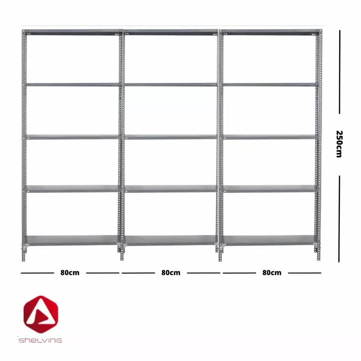 Shelving varastohylly 250x240x30cm 3-modulia - Varastohyllyt - 0016483 - 1