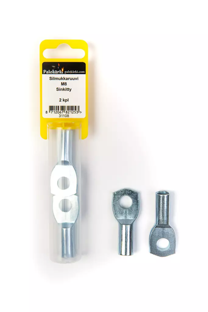 Silmukkaruuvi M8 Sinkitty, 2 kpl - Uraruuvit - 0001733 - 2