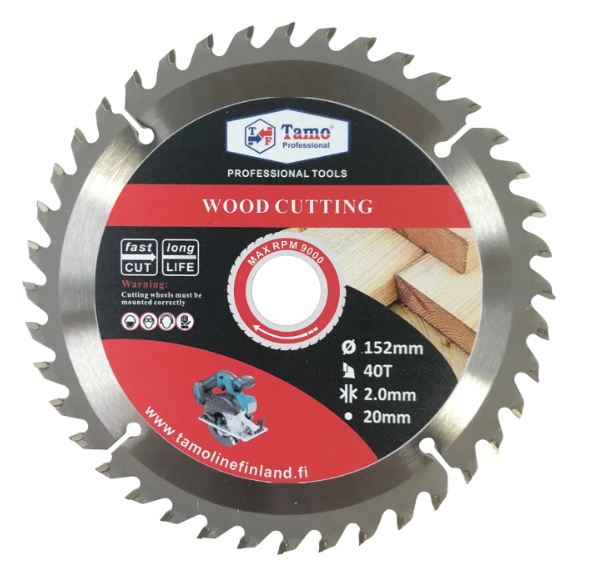 Tamo pyörösahanterä 152x40Tx20mm - Pyörösahanterät sirkkeliin - 0002753 - 1