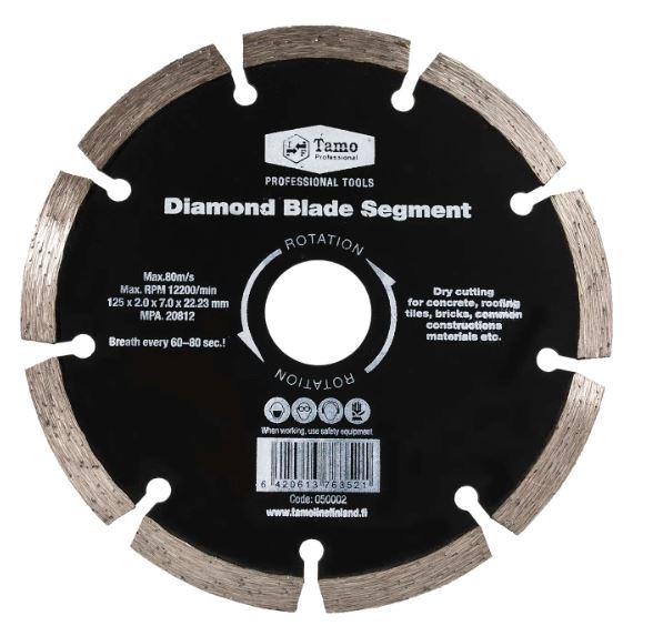 Tamo timanttikatkaisulaikka 125mm segmentti - Timanttilaikat - 0012933 - 1