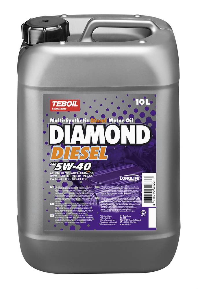 Teboil Diamond Diesel 5w-40 10L - Moottoriöljyt - 0017983 - 1