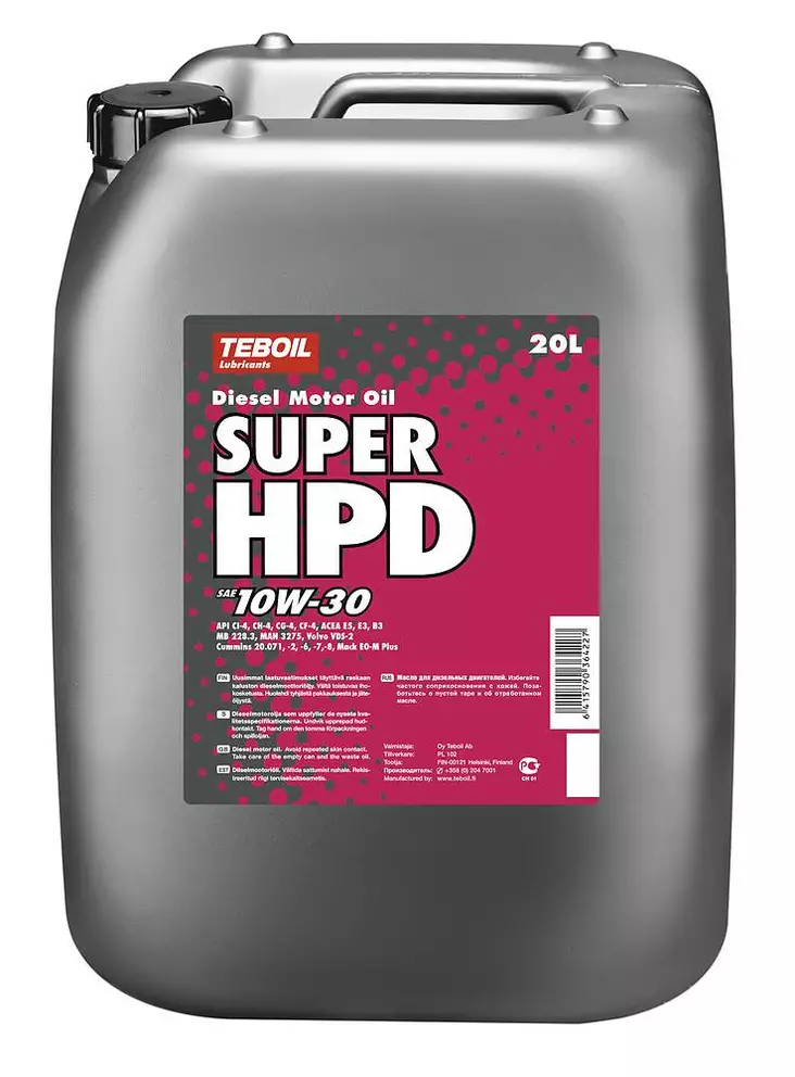 Teboil Super HPD 10w-30 20L - Moottoriöljyt - 0018023 - 1