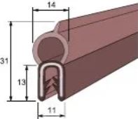 Tiivistenauha P-7004, 1m - Ikkuna- ja ovitiivisteet - 0012783 - 1