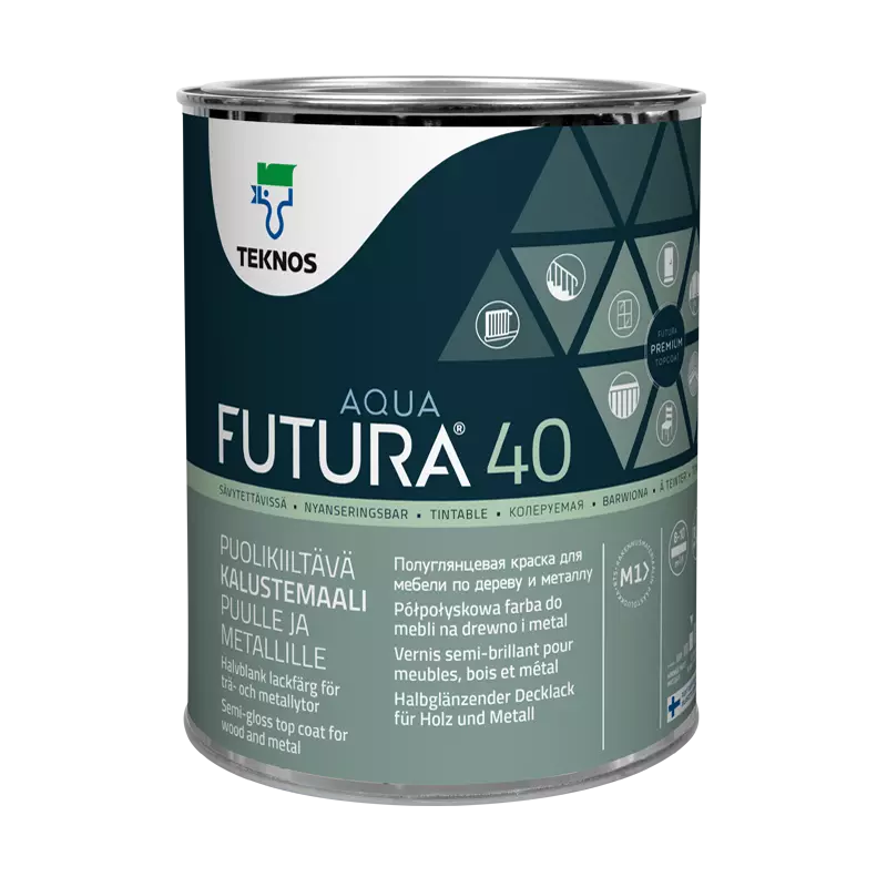 Teknos Kalustemaali Futura Aqua 40 Puolikiilt v A Pohja 0 9L Hammer Teknos Kalustemaali Futura Aqua 40 Puolikiilt v A Pohja 0 9L Hammer