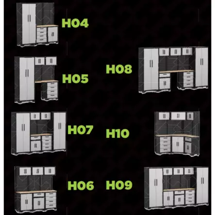 Hammer Autotallin kalusteryhmä H09 330x47x192cm - Autotallikalusteet - 0019414 - 2