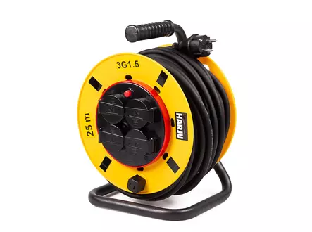 Harju kaapelikela 25m IP44 3x1,5mm² kiinteä keskiö - Kelaroikat ja kaapelikelat - 0010074 - 1