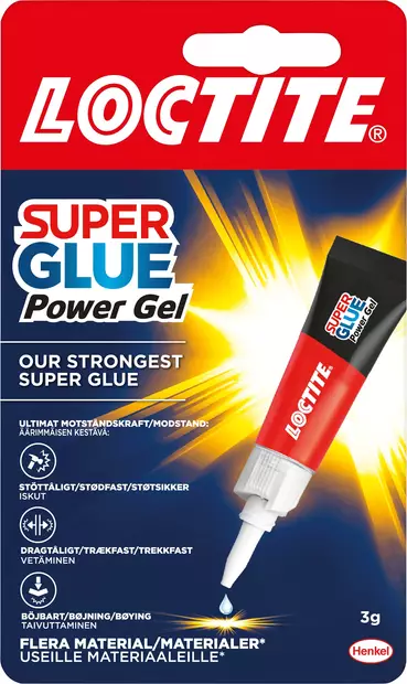 Loctite Super Glue Power Gel 3g - Pikaliimat - 0001494 - 1