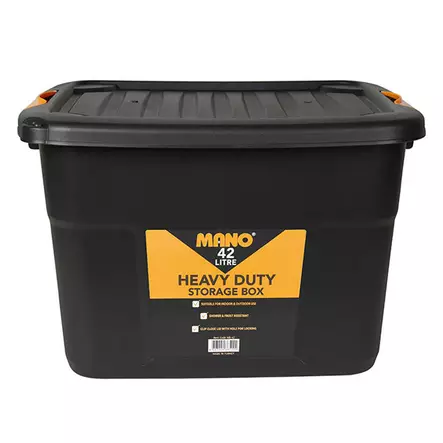 Mano Varastolaatikko kannella 42L musta - Säilytyslaatikot - 0020924 - 2