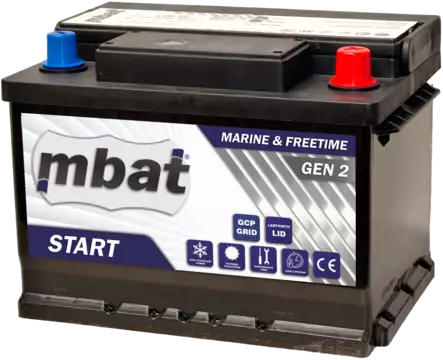 Marinestart 60Ah 640A 242x175x190/175mm - Vene- caravan- ja vapaa-ajan akut - 0021264 - 1