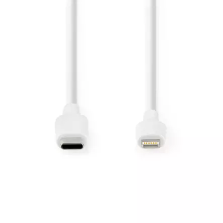 Nedis USB kaapeli 2.0 Apple Lightning-USB Type-C uros 2.00m Valkoinen - Puhelintarvikkeet - 0007104 - 1