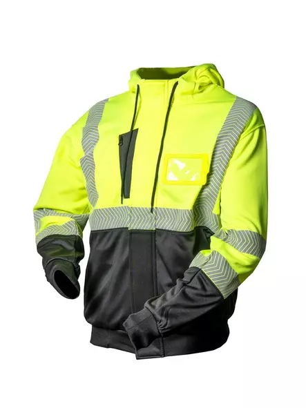 Priha Huomiovärinen huppari kelta/musta Lk.2, S - Työtakit ja paidat - 0021674 - 1