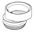 E-P WC-mansetti epäkeskeinen 25mm 110mm - WC-pöntön korjaus ja asennustarvikkeet - 0004744 - 1
