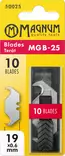 Magnum Mattoveitsenterät koukku 10kpl MGB-25 - Mattopuukon varaterät - 0000984 - 1