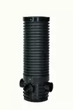 Tarkastuskaivo Musta 315mm x 1000mm -yhteillä (3x110), sisältää muovikannen - Salaoja ja sadevesitarvikkeet - 0015504 - 1