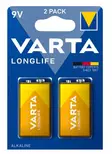 Varta Longlife 9V paristo 2kpl - Alkaliparistot - 0012644 - 1