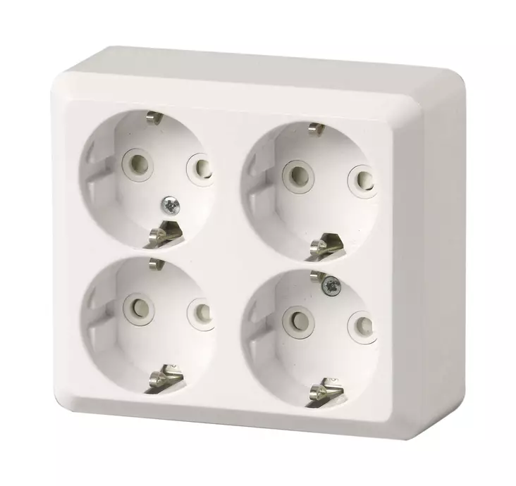 ABB Jussi pintapistorasia 4-os 404EAP - Pinta-asennus rasiat ja kytkimet - 0007414 - 1