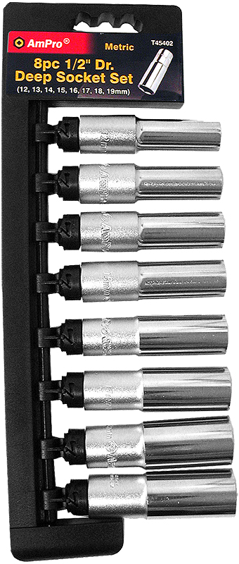 Amrox hylsysarja pitkä 1/2" 8-os - Hylsy- ja työkalusarjat - 0005574 - 1