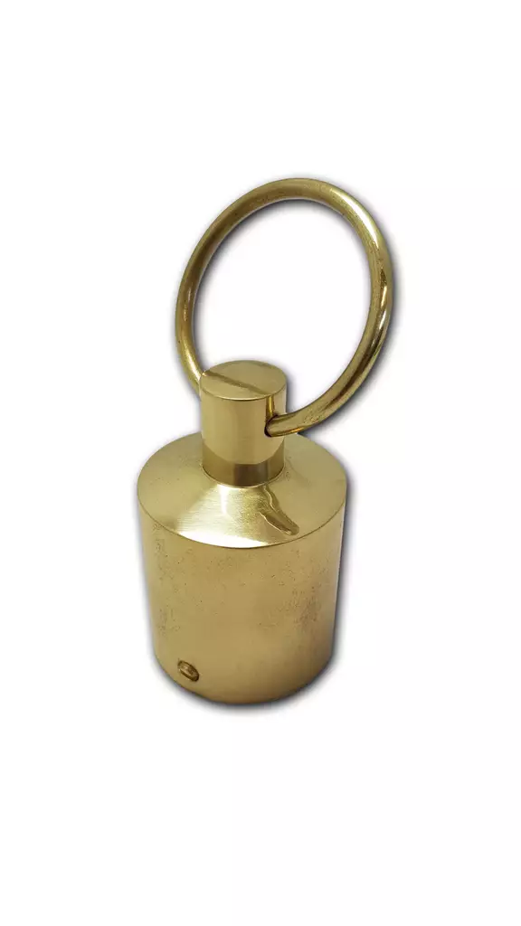 Kaideköyden pääte renkaalla 35mm messinki - Kaideköydet ja tarvikkeet - 0004584 - 1