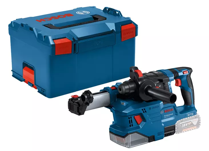 Bosch Poravasara GBH 18V-22 + Pölynpoistojärjestelmä GDE 18V-12 runko + L-Boxx - Akkuporakoneet - 0018574 - 1