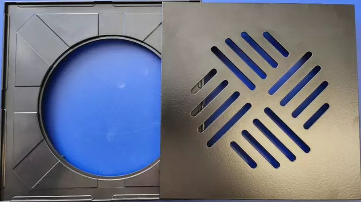 E-P Aurora lattiakaivon kansi 196x196mm Epäkesko matta musta - Lattiakaivot ja kannet - 0015604 - 1