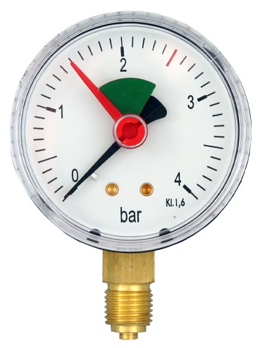 E-P painemittari 1/4" UK 10bar - Mittarit ja jakotukit - 0004734 - 1