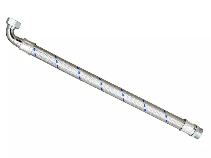 E-P pumpun kytkentäletku 1"UK suora-1"SK kulma 800mm - Kytkentäletkut - 0004654 - 1