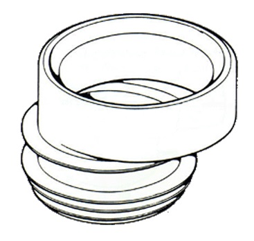 E-P WC-mansetti epäkeskeinen 25mm 110mm - WC-pöntön korjaus ja asennustarvikkeet - 0004744 - 1