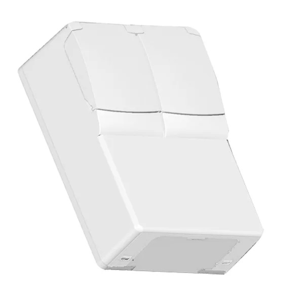Etherma Double Safety vikavirtasuojattu pintapistorasia 2-os IP44 - Pinta-asennus rasiat ja kytkimet - 0014044 - 2