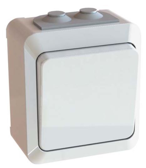 Etman pintakytkin 6 IP44 - Pinta-asennus rasiat ja kytkimet - 0009924 - 1