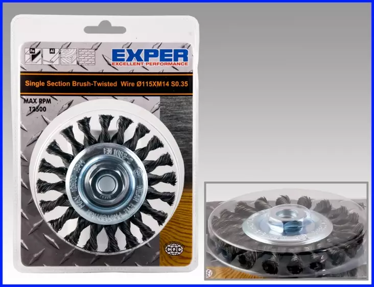 Exper Lautasharja 115x22mm - Koneteräsharjat - 0003694 - 1