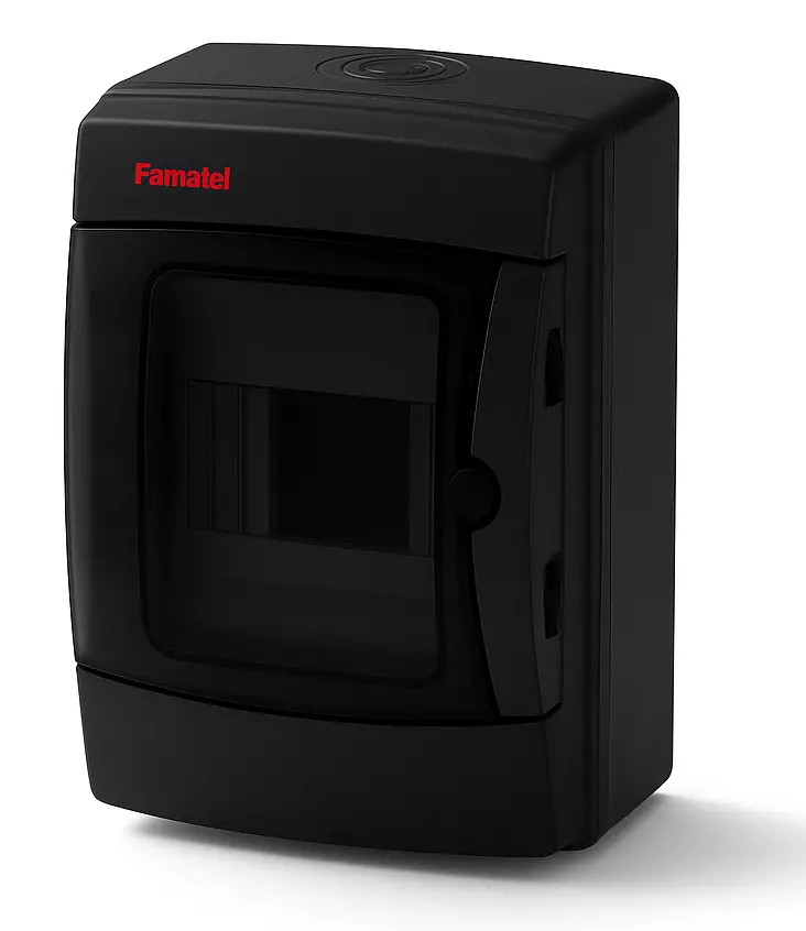 Famatel moduulikotelo 4 IP65 pinta musta - Sähkökaapit ja -keskukset - 0020774 - 1