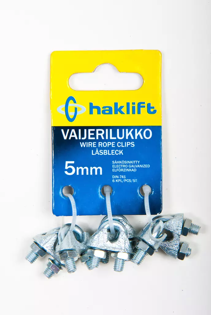 Haklift vaijerilukko 5mm 6kpl - Vaijerit ja vaijeritarvikkeet - 0003334 - 1
