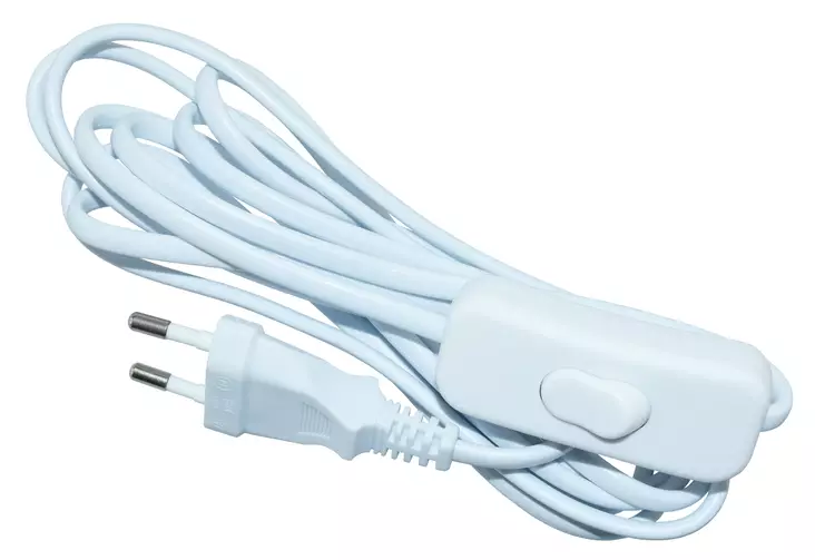 Harju Välikytkinjohto 2+0.5m valkoinen - Valaisinpistotulpat ja rasiat - 0010034 - 1