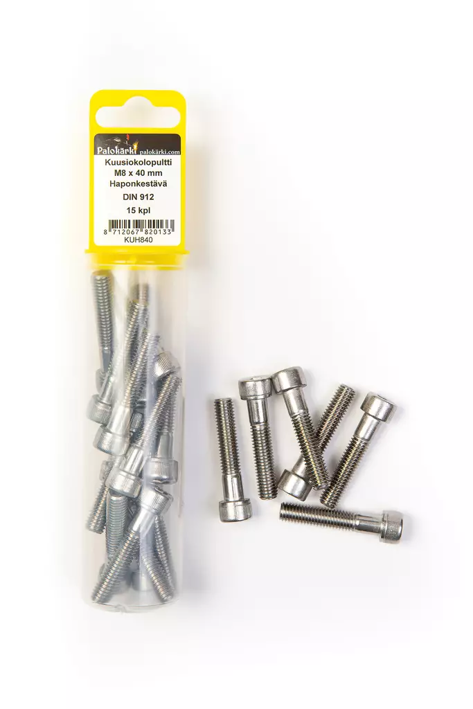 Kuusiokolopultti M8X40mm/15kpl haponk. - RST pultit ja mutterit - 0001634 - 2
