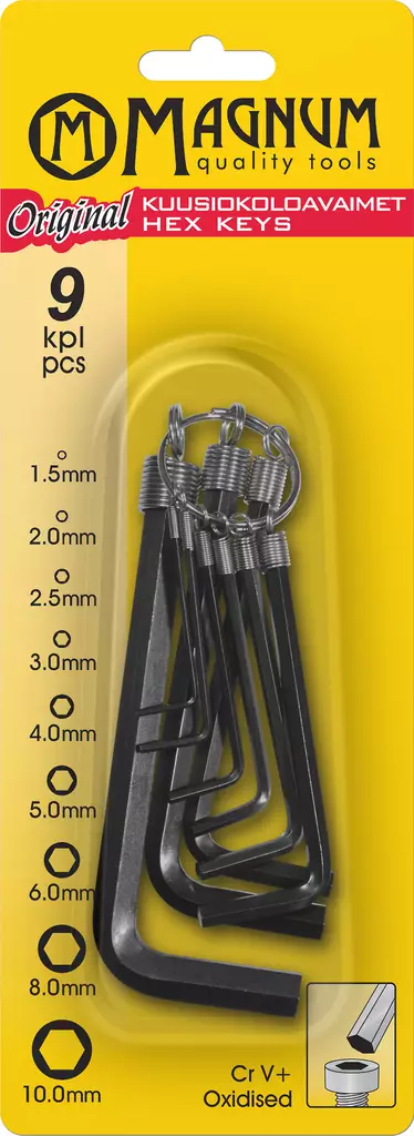 Magnum Kuusiokoloavainsarja 1,5-10mm - Kuusiokoloavaimet - 0001094 - 1