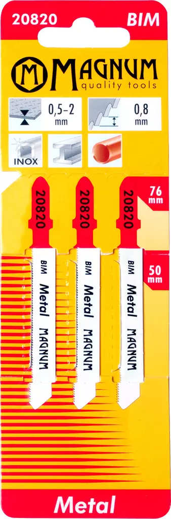 Magnum Pistosahanterä 3kpl BIM 0,8/76mm - Pistosahanterät - 0001154 - 1