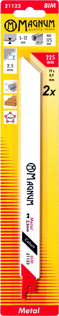 Magnum Puukkosahanterä metalli 2kpl BIM 2,5/225mm - Puukkosahanterät metalli - 0001164 - 1