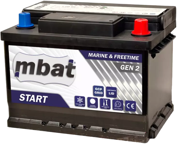 Marinestart 60Ah 640A 242x175x190/175mm - Vene- caravan- ja vapaa-ajan akut - 0021264 - 1