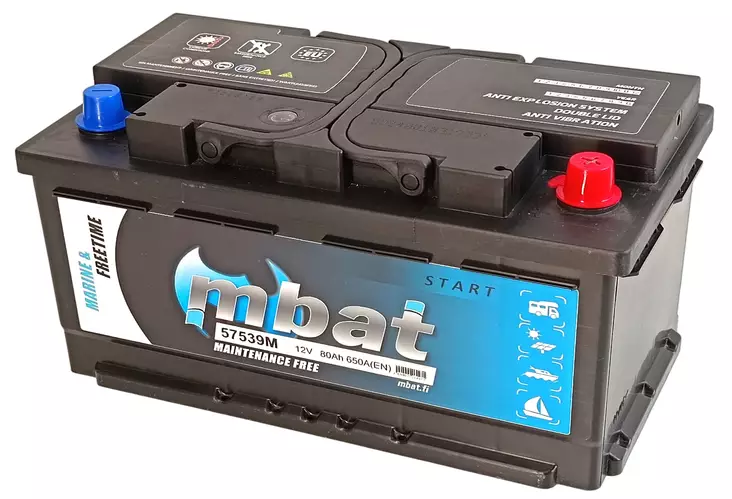 Marinestart 80Ah 650A 310x175x175mm - Vene- caravan- ja vapaa-ajan akut - 0016174 - 1
