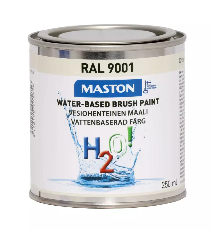 Maston maali H2O! RAL9001 Kermanvalkea 250ml - Sisämaalit - 0000234 - 2