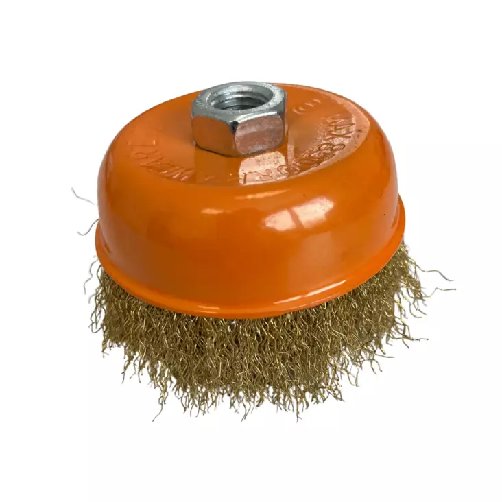 Messinkikuppiharja 4"/100mm M14 - Koneteräsharjat - 0018374 - 1