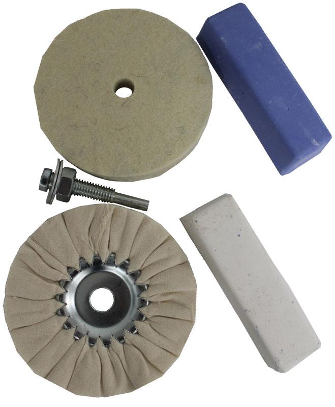 Metallinkiillotussarja 5-os. porakoneeseen - Kiillotuslaikat - 0006604 - 1