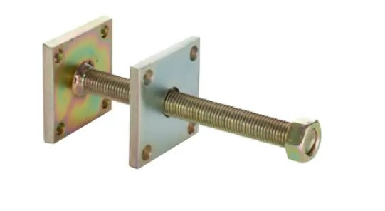 Säätöjalka M24x200 100x100x10mm - Ruuvipaalut ja teräsjalat - 0012354 - 1