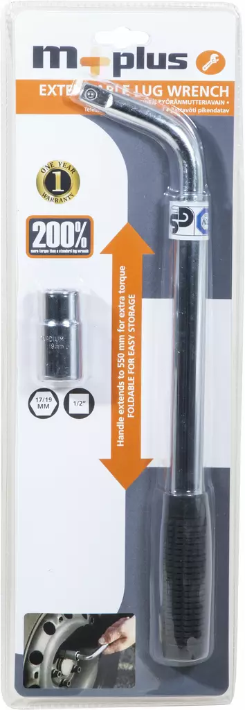 M+ pyöränmutteriavain 17/19 mm - Renkaanvaihtotyökalut - 0008204 - 1