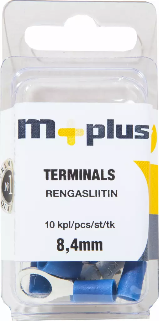 M+ rengasliitin sininen 8,4 mm, 10kpl - Johdot ja asennustarvikkeet - 0008284 - 1