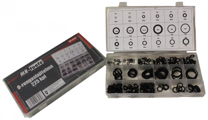 O-rengaslajitelma 225 kpl - Tarvikelajitelmat - 0006504 - 1